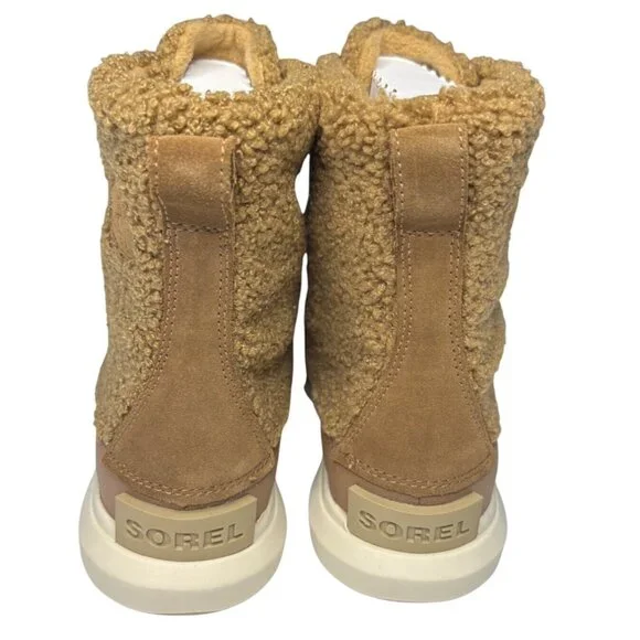 Sorel Explorer II Joan Cozy Winter Boots in Tan with Faux Shearling Upper Size 7 - Picture 3 of 8